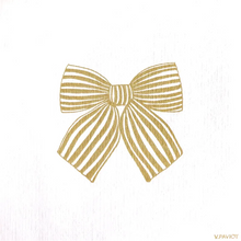 Gold Bow paper napkins by Françoise Paviot