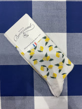 Juicy lemon white socks by Maison Broussaud