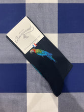 Perfect parrot navy socks by Maison Broussaud