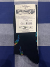 A pandemonium of parrots navy socks by Maison Broussaud