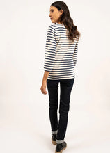 Saint James Breton Stripe Galathée ll 3/4-Sleeve T-Shirt - neige/noir