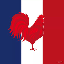 François Paviot French Rooster Cocktail Napkins
