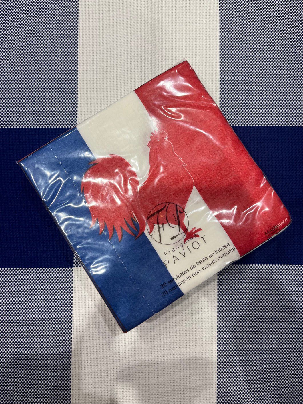 François Paviot French Rooster Cocktail Napkins