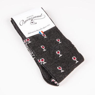 Red Wine socks by Maison Broussaud