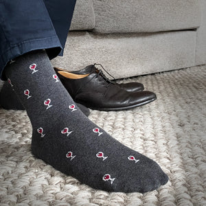 Red Wine socks by Maison Broussaud