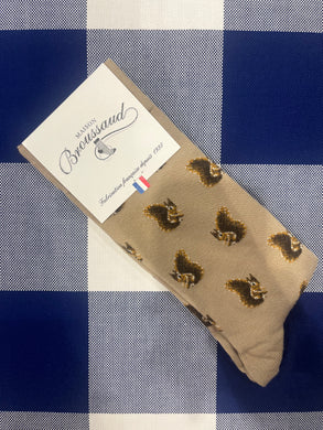 Squirrel ecru socks by Maison Broussaud