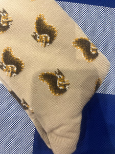 Squirrel ecru socks by Maison Broussaud