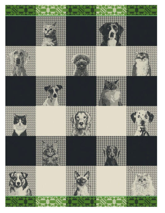 Le Jacquard Français Cats ‘n’ Dogs tea towel