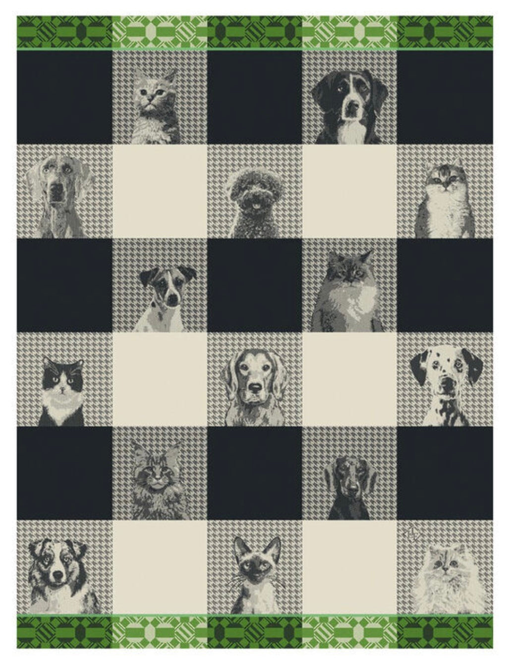 Le Jacquard Français Cats ‘n’ Dogs tea towel