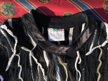 Vintage Coogi 3D-knitted cotton crew-neck jumper, Large.