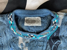 Vintage Coogi Blues 3D knitted cotton jumper, Medium