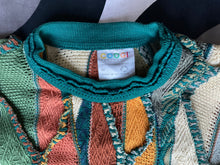 Vintage COOGI 3D knitted cotton crew neck jumper, Made in Australia, Medium