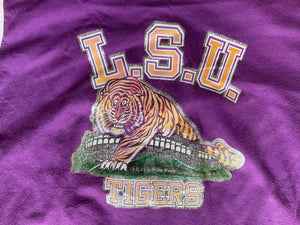 Vintage 1980s Luisiana State University Tigers t-shirt, XL