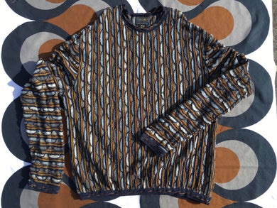 Vintage COOGI 3D knitted crew neck jumper, Made in Australia, 3XL