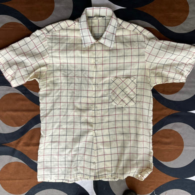 Vintage 1980’s check short sleeve shirt, made in Australia, XL