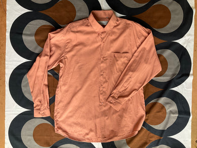 Vintage YSL orange long-sleeve button-down collar shirt, Large