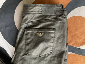 Shine bright like a (black) diamond in these extraordinary and sparkly Armani Jeans, Made in Italy, 33”